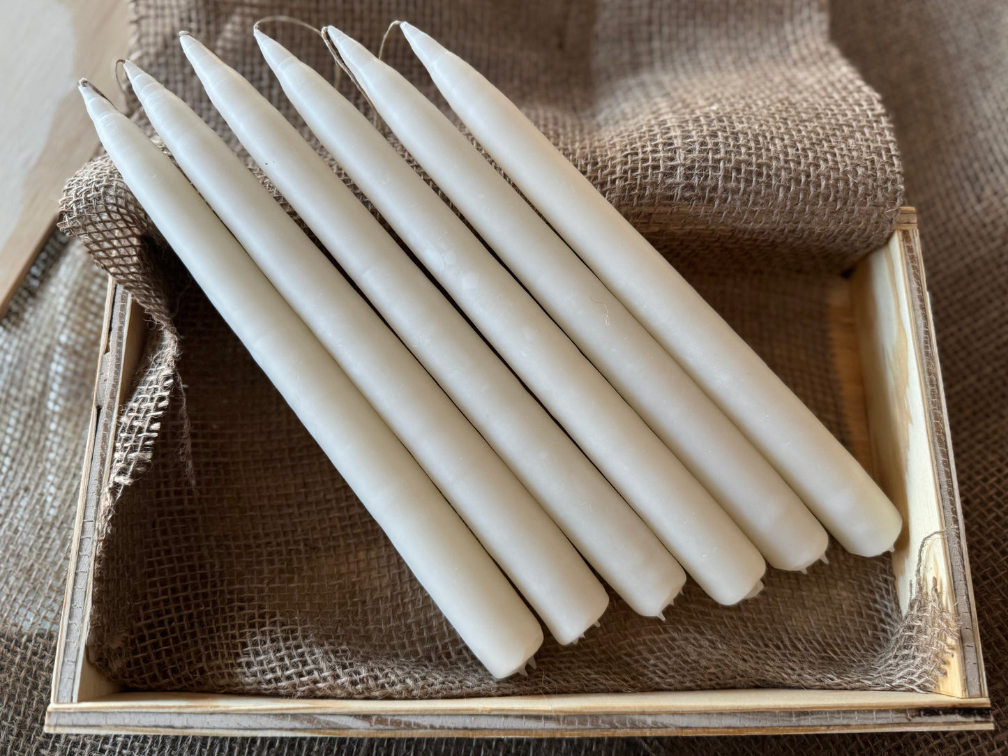 Pigtails, Hand Dipped Beeswax Taper Candles